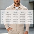 thumbnail image 6 of FRSASU Men's Waffle Knit Zip‑Up Jacket Lapel Collar Casual Coat with Gold‑Tone Button Chest Pockets Beige, 6 of 7