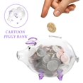 thumbnail image 2 of Decorative Money Box Transparent Coin Storage Box Kids Glass Piggy Bank Desktop Ornament, 2 of 4