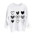 thumbnail image 4 of STAOEDU Women Love Heart Shirts Valentine Pullover Long Sleeve Tops, 4 of 5