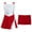 A Red, variant on TiaoBug Kids Girls Shiny Cheerleading Costumes Sport Dress Shorts Sets