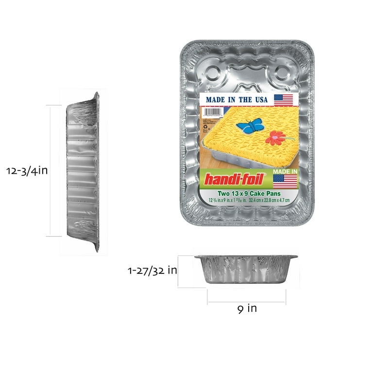 Handi-Foil Aluminum Rectangular Cake Pans, 13 x Inch, Count