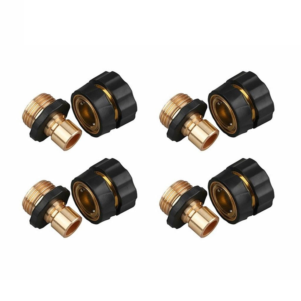 3/4" Garden Hose Connector,Garden Hose Quick Connects Fittings,Male and Female Quickly Releases Garden Hoses Connector