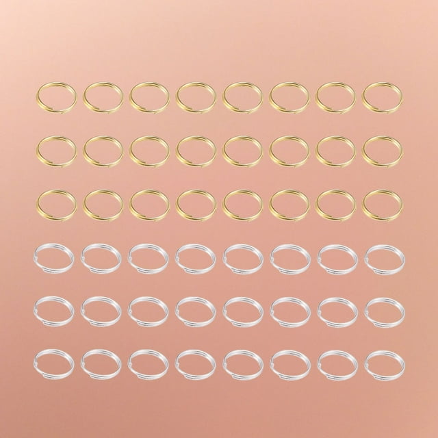 LOLIPPYY 500Pcs Metal Rings for Crafts Iron Material Assorted Colors Double Circle