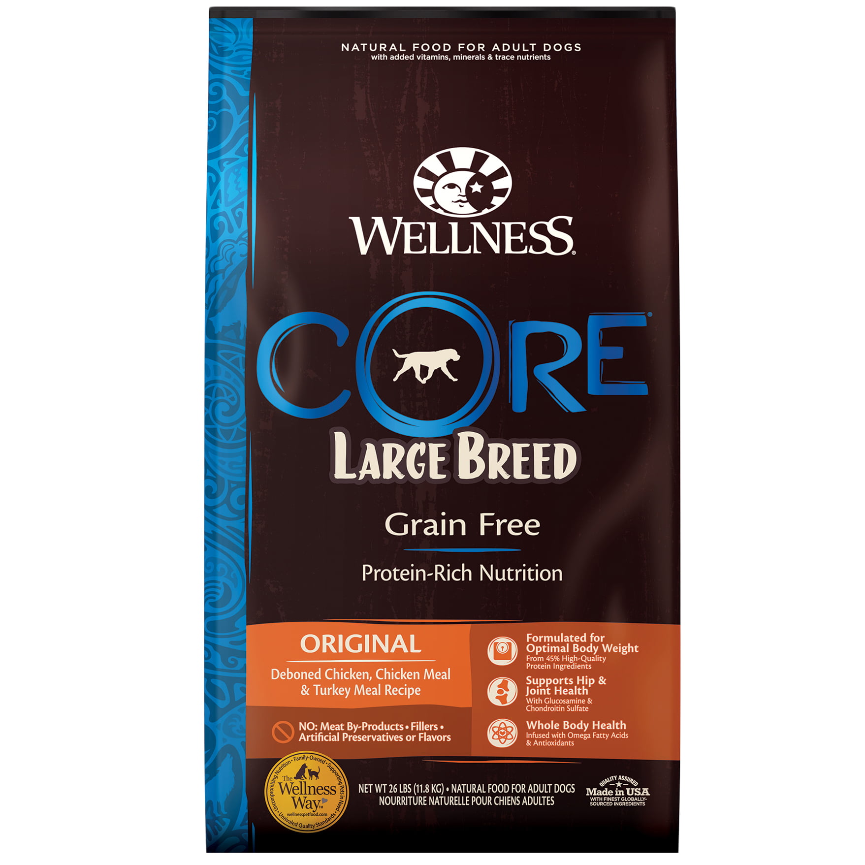Wellness CORE Natural Grain Free Dry Dog Food, Large ...