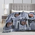 thumbnail image 5 of Blanket Derek Actors Shepherd Throw Flannel Blankets Warm Soft Cozy Fuzzy Air Conditioning Blanket for Living Room Sofa Bed Gift Blankets for All Seasons 40""x30"", Black, 5 of 6