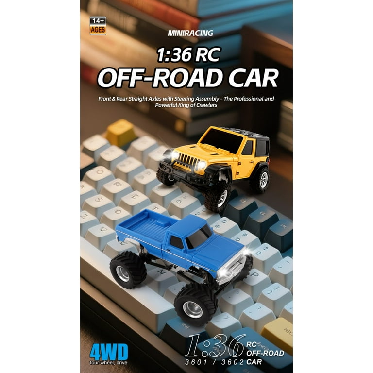 4WD Climbing RC Car, 1/36 Scale Full-Proportional Remote Control