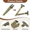 thumbnail image 3 of 2Pcs 5.71"x0.35" Folding Lid Support Hinges, Lift Up Lid Stay Hinge with Screws, Bronze, 3 of 6
