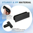 thumbnail image 3 of Uxcell 3" x 1" x 0.7" Rectangle Plastic Plug Tubing End Caps, 8Pcs Rectangular Tube Plug Square Tubing Post End Cap for Fence Pipe Post Cover Furniture Foot, Black, 3 of 6