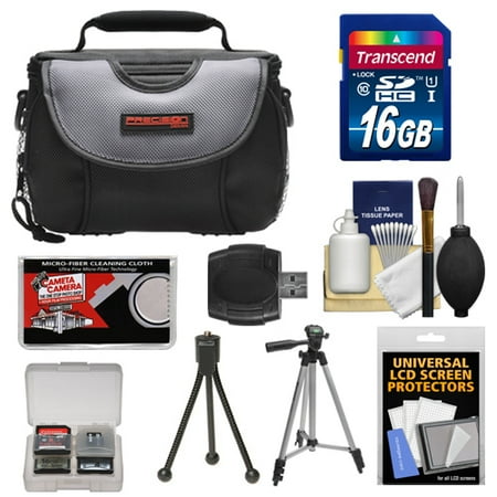 Precision Design PD-C15 Digital Camera Case with 16GB Card + Tripod + Cleaning & Accessory Kit for Nikon 1 J1, V1 Digital Cameras