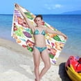 thumbnail image 6 of Dreamtimes Microfiber Beach Towel,Palm Flowers Super Absorbent Sport Towel with Pouch,Quick Dry Pool Towels Pool Blanket for Swimming,Picnic,Yoga Gym 30x60in, 6 of 7