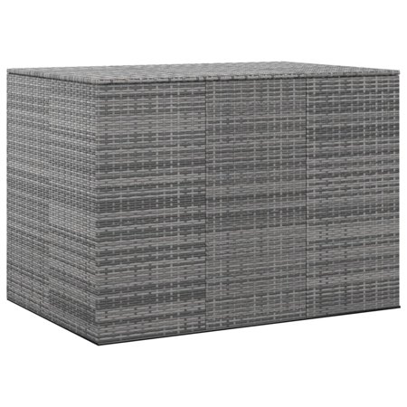 vidaXL Outdoor Storage Deck Box Chest Cabinet for Patio Cushions Tools PE Rattan