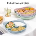thumbnail image 2 of Baby Suction Plate Set - 1 Set  with Sippy Cup  Bowl  Bib  Spoon  Fork - Food Grade  Dishwasher Safe Silicone - Toddlers Divided Plate Kit - Kitchen Supplies, 2 of 8
