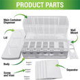 thumbnail image 4 of 2X Dry Food Dispenser Container-Rice Dispenser 22 Pounds Pantry & Bucket (White), 4 of 8