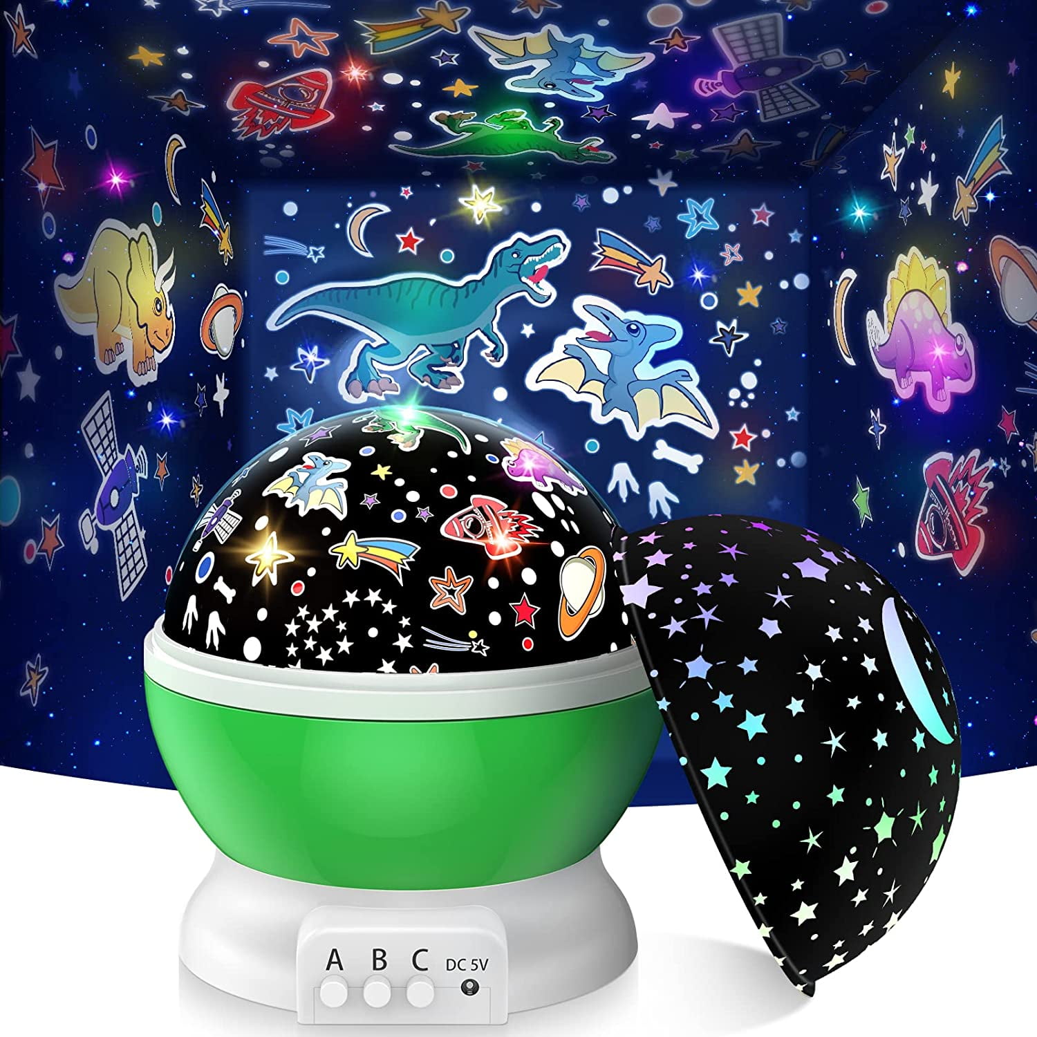 Rainbow Unicorn Smart Starry Night Lamp With Dinosaur Doll Design Perfect  For Kids Room Decor, Parties, And Valentines Day Gifts From Tabletpc2015,  $24.43