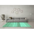 thumbnail image 3 of Ahgly Company Indoor Rectangle Abstract Turquoise Blue Modern Area Rugs, 4' x 6', 3 of 4
