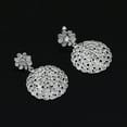 thumbnail image 2 of 5.00 CTW Natural Diamond Polki Round Dangles 925 Sterling Silver Geometric Mother's Day Gift Women Earrings, 2 of 5