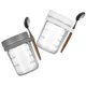 thumbnail image 2 of 1 Set of Lidded Oatmeal Storage Glass Cup with Spoons Small Milk Container Sealed Cup, 2 of 4