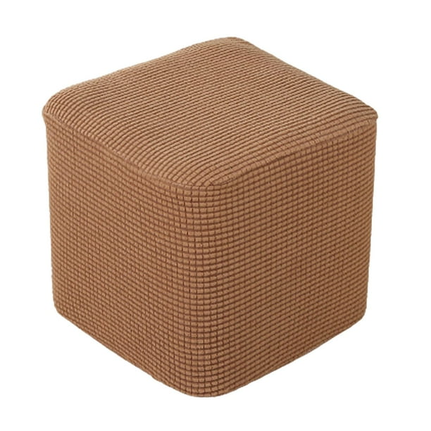 Funda elástica para otomana plegable con almacenamiento, funda rectangular suave para muebles café