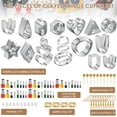thumbnail image 4 of 126 pcs Polymer Clay Cutters Set Stainless Steel Clay Earring Cutters with Earring Hooks and Jump Rings Accessories DIY Polymer Clay Jewelry Craft Making for Kids Gift, 4 of 10