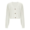 thumbnail image 3 of BEFOKA Cardigan Sweaters for Women Knit Button Up Long Sleeve Cardigans Crewneck Sweater Open-Front Fall Outfits Fashion Clothes 2025, 3 of 5