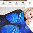 thumbnail image 3 of Chilfamy Butterfly Blanket Blue Butterflies Throw Blanket Ultra Soft Flannel Beautiful Butterfly Blanket Gifts for Adults Kids 60x80in, 3 of 6