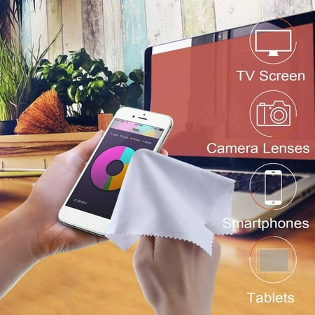 6pcs 17.8*15.2CM Microfiber Surfaces Wipes Cleaning Cloth For Lens Screens