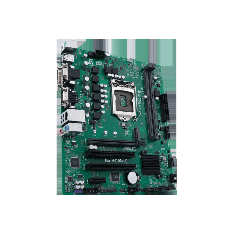 ASUS Pro H410M-C/CSM - Motherboard - micro ATX - LGA1200 Socket - H410  Chipset - USB 3.2 Gen 1 - Gigabit LAN - onboard graphics (CPU required) -  HD ...