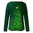 thumbnail image 5 of Babysbule Womens Christmas Tops Fashion Long Sleeve Crewneck Christmas Tree Print Pullover Women Tops Blouse, 5 of 5