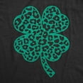 thumbnail image 2 of Womens Leopord Print Clover T Shirt Funny Cute Green Glitter St Paddys Day Shamrock Tee for Ladies Womens Graphic Tees, 2 of 9