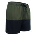 thumbnail image 3 of Traje de Baño Ocean Pacific Talla M Sustentable con Stretch Diseño 2 Bloques Horizontales Negro con Verde Militar, 3 of 4
