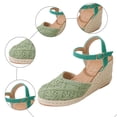 thumbnail image 5 of YLYL Wedge Sandals for Women Bohemian Espadrilles Ankle Strap Closed Toe Arch Support 2026 Summer Beach Shoes, 5 of 6