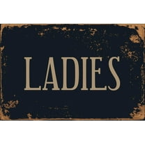 Ladies Room Restroom 8” x 12” Vintage Aluminum Retro Metal Sign VS490