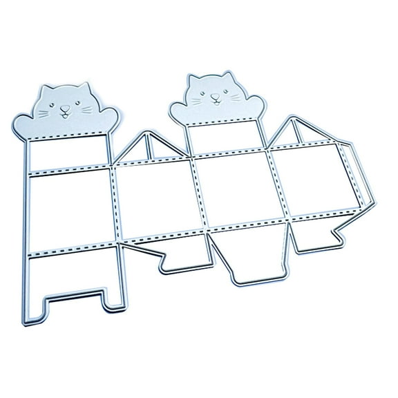 Cute for 3D Candy Gift Box Metal Cutting Dies Stencil DIY Embossing Template