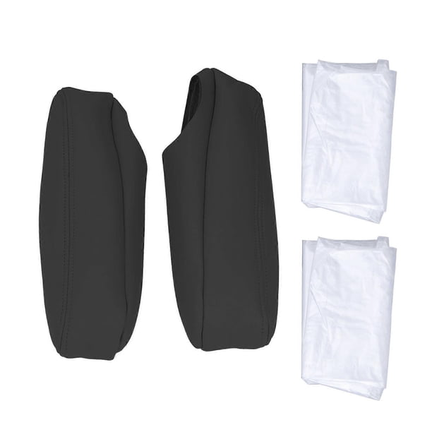 Car Front Seat Armrest Cover Artificial Leather Replacement for Chevrolet Tahoe Suburban 1500 2000?2006Black