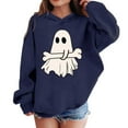 thumbnail image 2 of CYRBOKO Halloween Hoodies for Toddler Girls, Long Sleeve Casual Printed Loose Fit Fall Sweatshirts Navy Size 3-4 T, 2 of 5