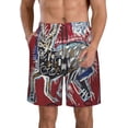 thumbnail image 2 of Jean Michel Basquiat Mens Swim Trunks Quick Dry Board Shorts with Mesh Lining, Breathable Fit Beach Shorts Swimwear Bathing Suits, 2 of 5