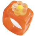 thumbnail image 1 of Women Ring Resin Chunky Flower Fashion Finger Ring Stackable Ring Knuckle Ring, 1 of 10