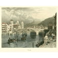 thumbnail image 2 of Birke/Foster 32x26 Black Ornate Wood Framed with Double Matting Museum Art Print Titled - Verona, 2 of 4