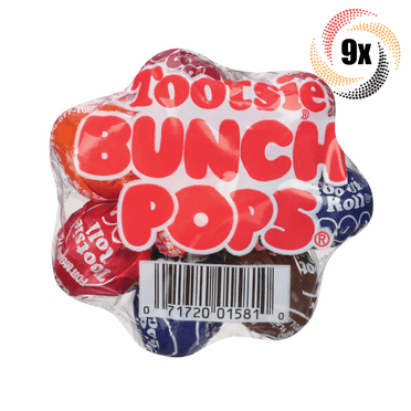 9x Bags Tootsie Bunch Pops Original Assorted Flavor Lollipop Candy | 8 Pops Each