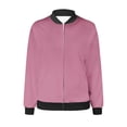 thumbnail image 5 of Womens Bomber Jacket 2026 Casual Coat Fall Fashion Lightweight Zip Up Long Sleeve Outerwear Windbreaker Pocket Going Out Tops Ladies, 5 of 5