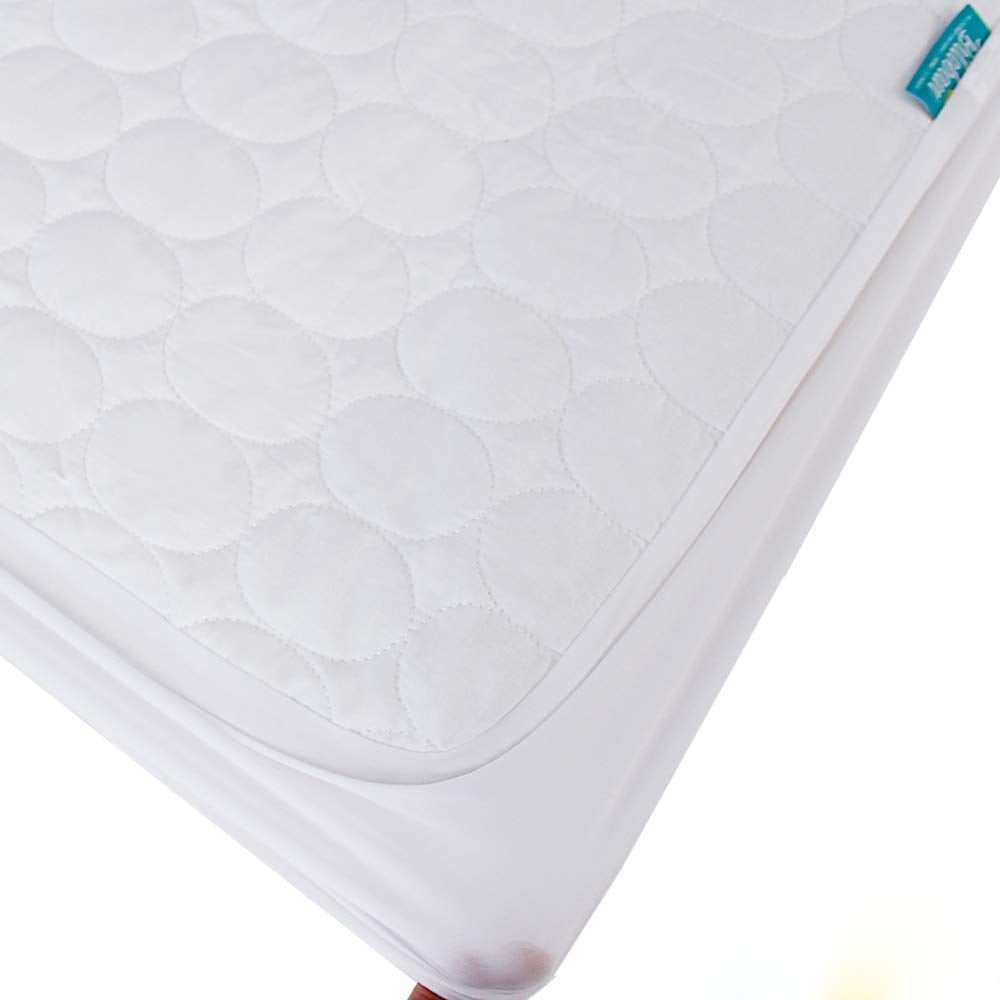 Waterproof Crib Mattress Protector Pad 28 x 52,Anti Slip & Durable  Waterproof Pad Mat for Baby Standard Crib/Bed Pads, Aqua