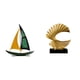 thumbnail image 1 of Figura de velero,Escultura de velero de hierro para decoración de oficina y hogar,Estatua de barco de escritorio para decoración de entrada de gabinete,Escultura de ola del océano,Escultura, 1 of 8