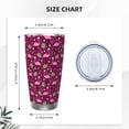 thumbnail image 4 of Salouo Festive Flamingos Print 20oz Tumbler with Lid,Stainless Steel Vacuum Insulated Tumbler Durable Insulated Coffee Mug Thermal Cup with Splash Proof Sliding Lid-Straw Two-piece Set, 4 of 8