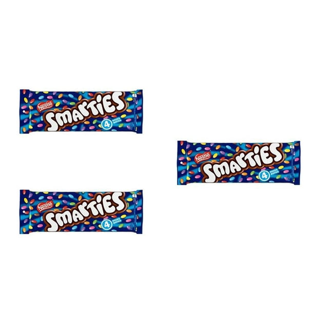 Smarties Chocolats Enduits de Bonbons, 4 Boîtes, 45g (Pack de 3)