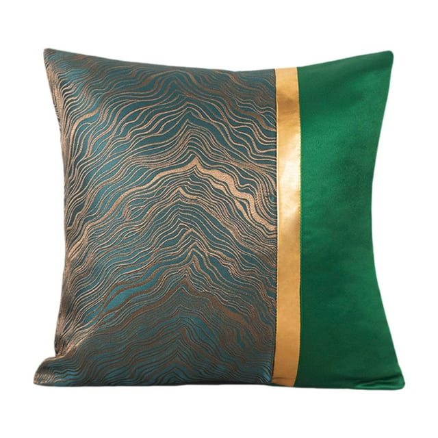 Funda de cojín elegante de damasco de 45 cm para sala de estar y oficina. Verde
