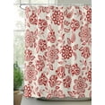 thumbnail image 2 of Shower Curtain Red Paisley Floral Bathroom Curtains with Hooks, Waterproof Fabric Retro Bohemian Flowers Bath Shower Curtains Set for Bathroom Bathtubs Decor 36x72 Inch, 2 of 8