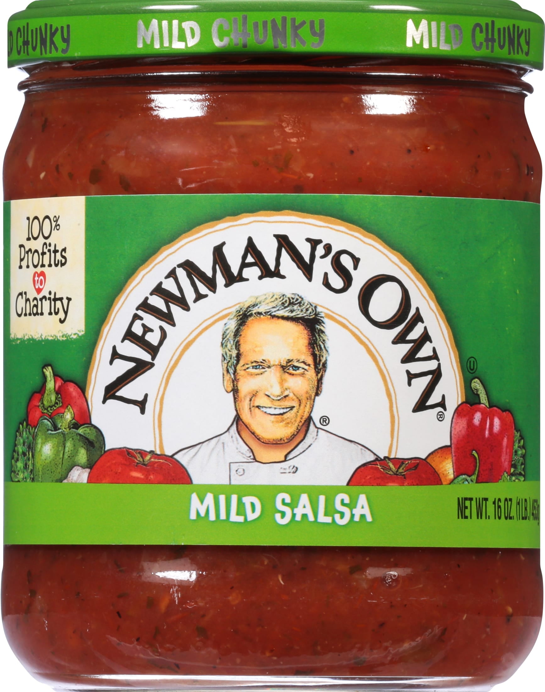 Newman's Own Salsa, Mild, All Natural Chunky, 16oz jar