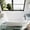 Y613, variant on ANGELES HOME 41 in Acrylic Round Freestanding Soaking Bathtub with Groove Overflow and Pop-up Drainer, Modern White Bathtub