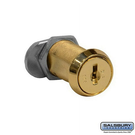 Salsbury Industries Gold Finish Cylinder Replacement Lock for Solid Oak Executive Wood Locker Door