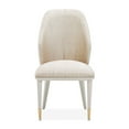 thumbnail image 2 of Lisbon Set of 2 Chenille Dining Side Chairs - Opal/Silken Matte Cream, 2 of 13